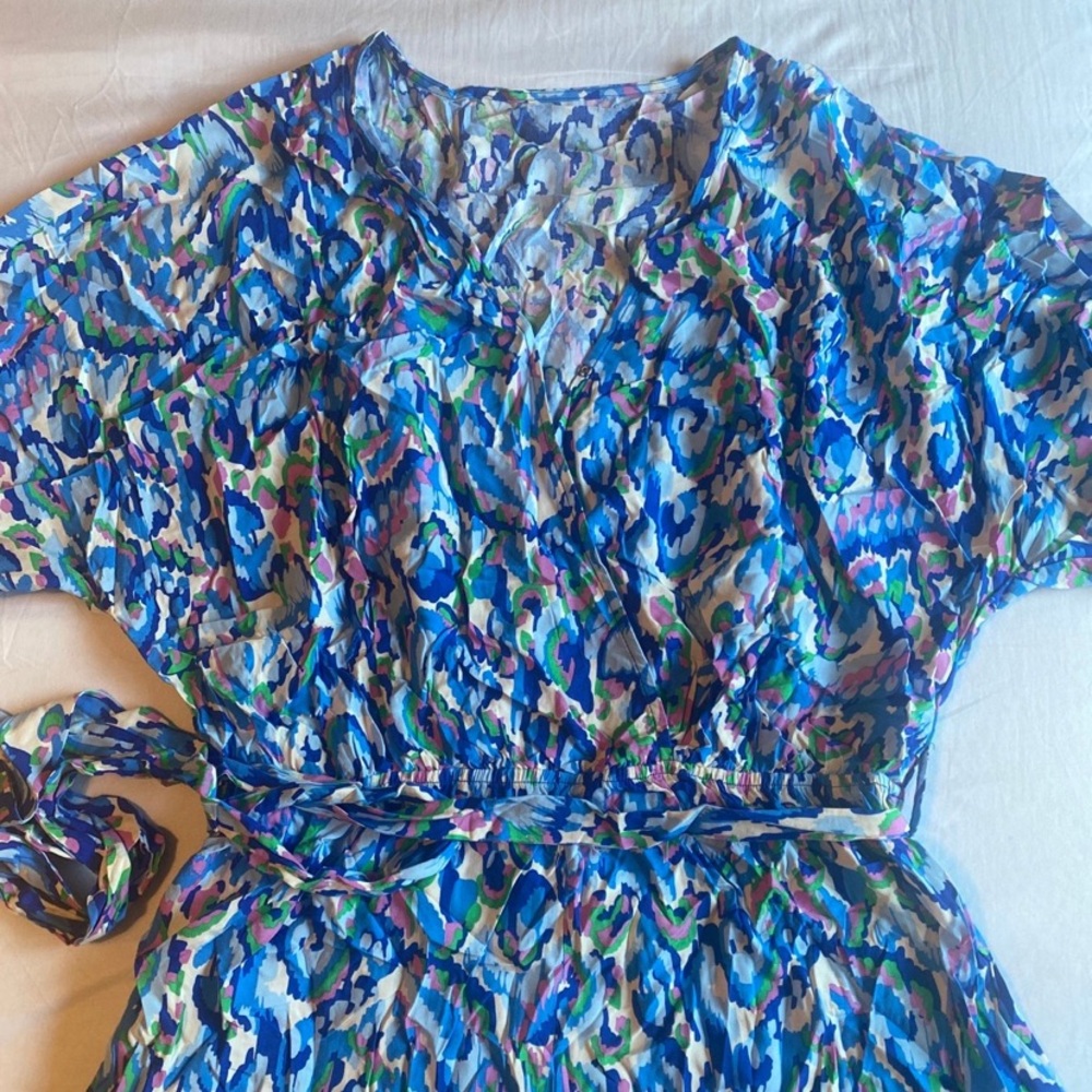 CUPSHE Romper Abstract Blue- XL - Picture 7 of 10